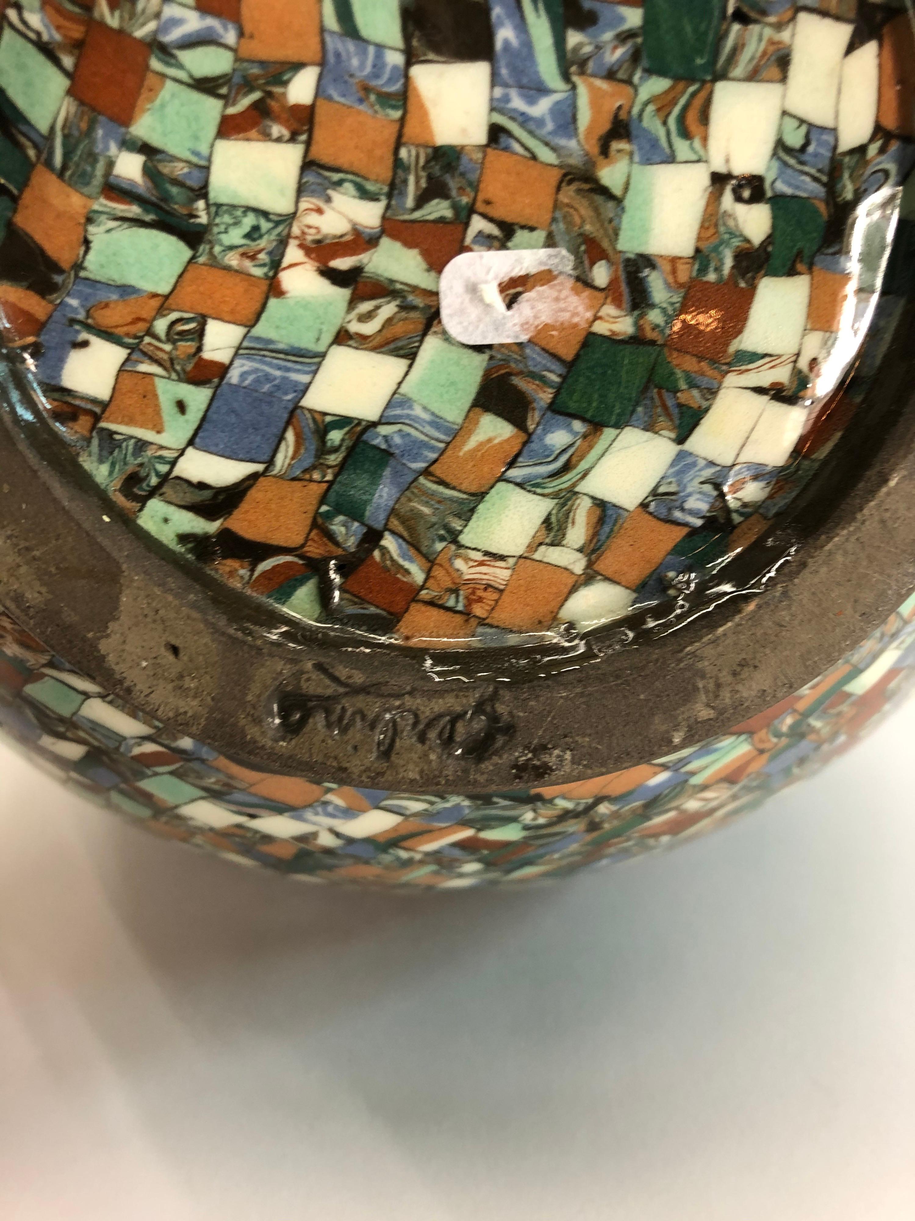 Jean Gerbino Ball Vase Ceramic Mêlée, Vallauris For Sale 4