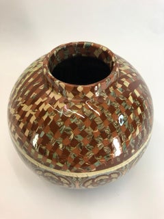 Jean Gerbino Ball Vase Ceramic Mêlée, Vallauris