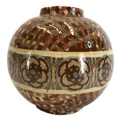 Jean Gerbino Ball Vase Ceramic Mêlée, Vallauris