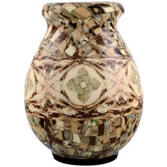 Jean Gerbino for Vallauris, Vase in Ceramic with Mosaic Decoration