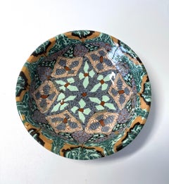 Jean Gerbino For Vallauris, France, Ceramic Glazed Mosaic Pin Dish 1960's