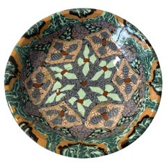 Jean Gerbino For Vallauris, France, Ceramic Glazed Mosaic Pin Dish 1960's