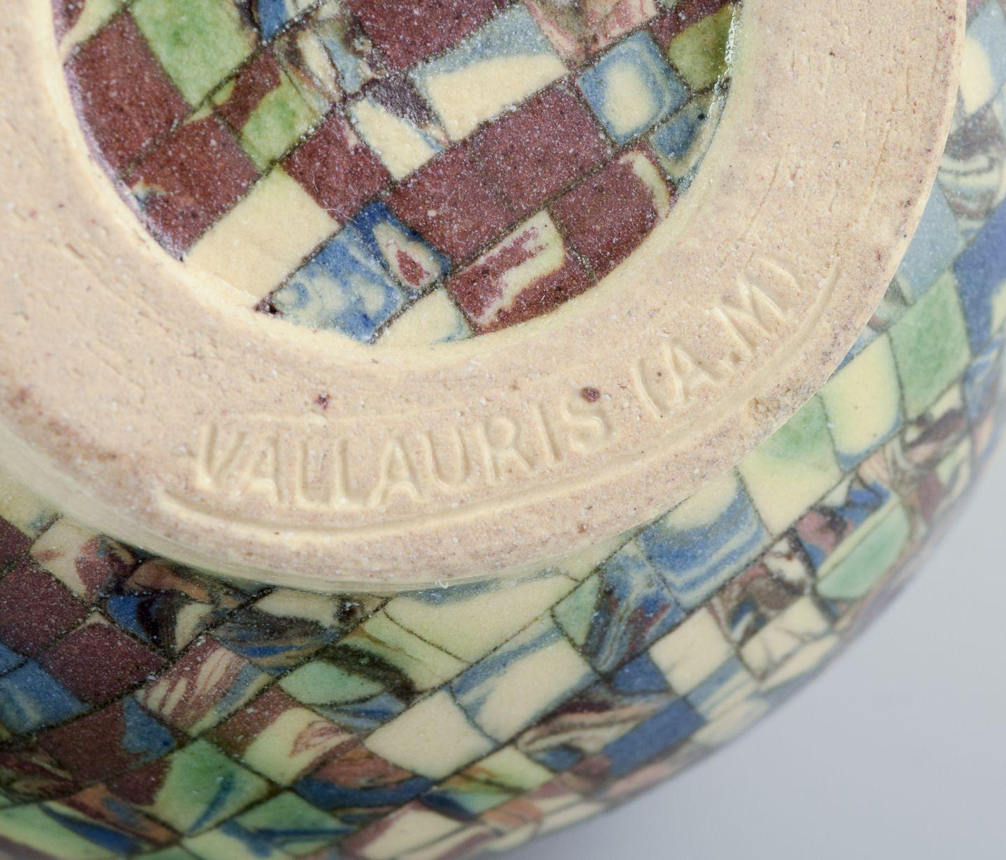 Ceramic Jean Gerbino for Vallauris, France. Pair of small round stoneware vases. For Sale