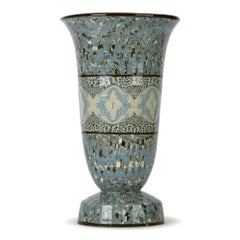 Jean Gerbino French Vallauris Tulip Shaped Mosaic Art Pottery Vase