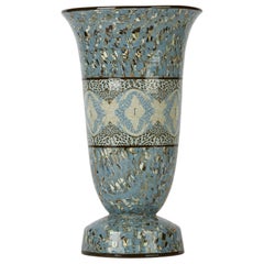 Jean Gerbino French Vallauris Tulip Shaped Mosaic Art Pottery Vase
