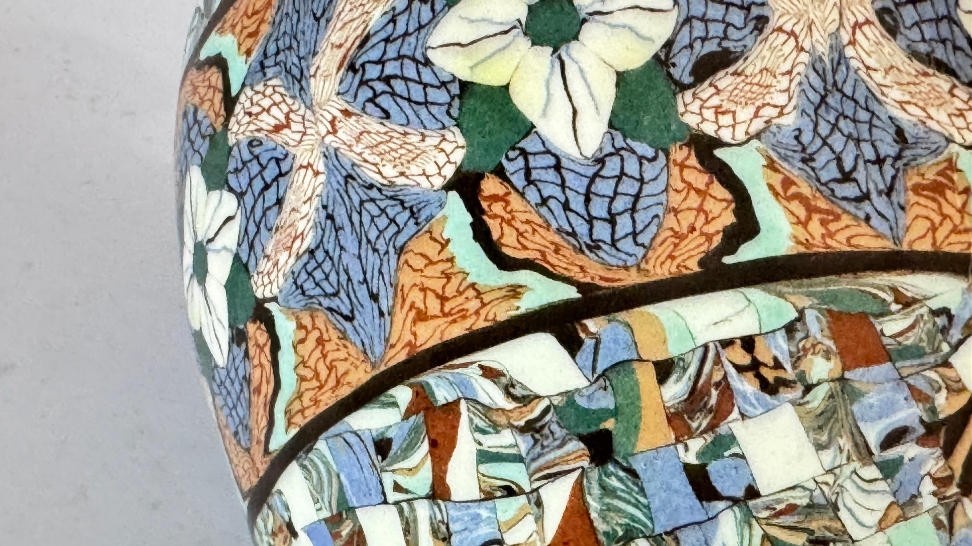 Jean Gerbino Mosaic Ceramic Vase – France, Mid-20th Century – Glazed Earthenware For Sale 6