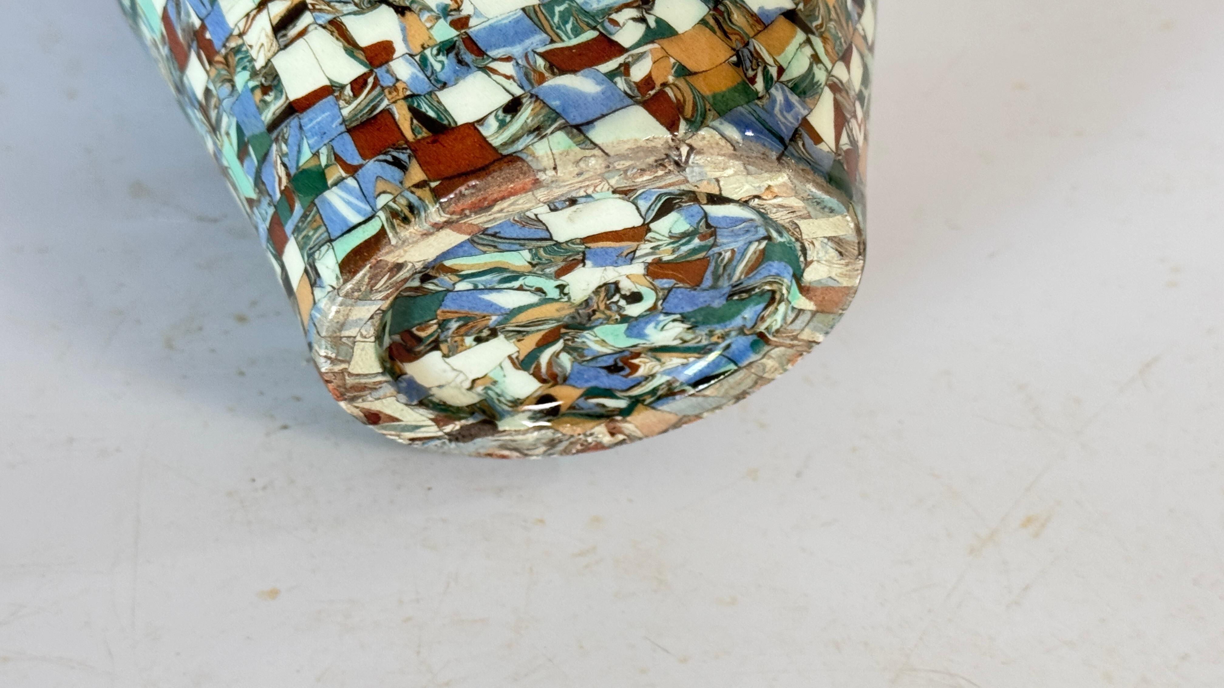 Jean Gerbino Mosaic Ceramic Vase – France, Mid-20th Century – Glazed Earthenware For Sale 4