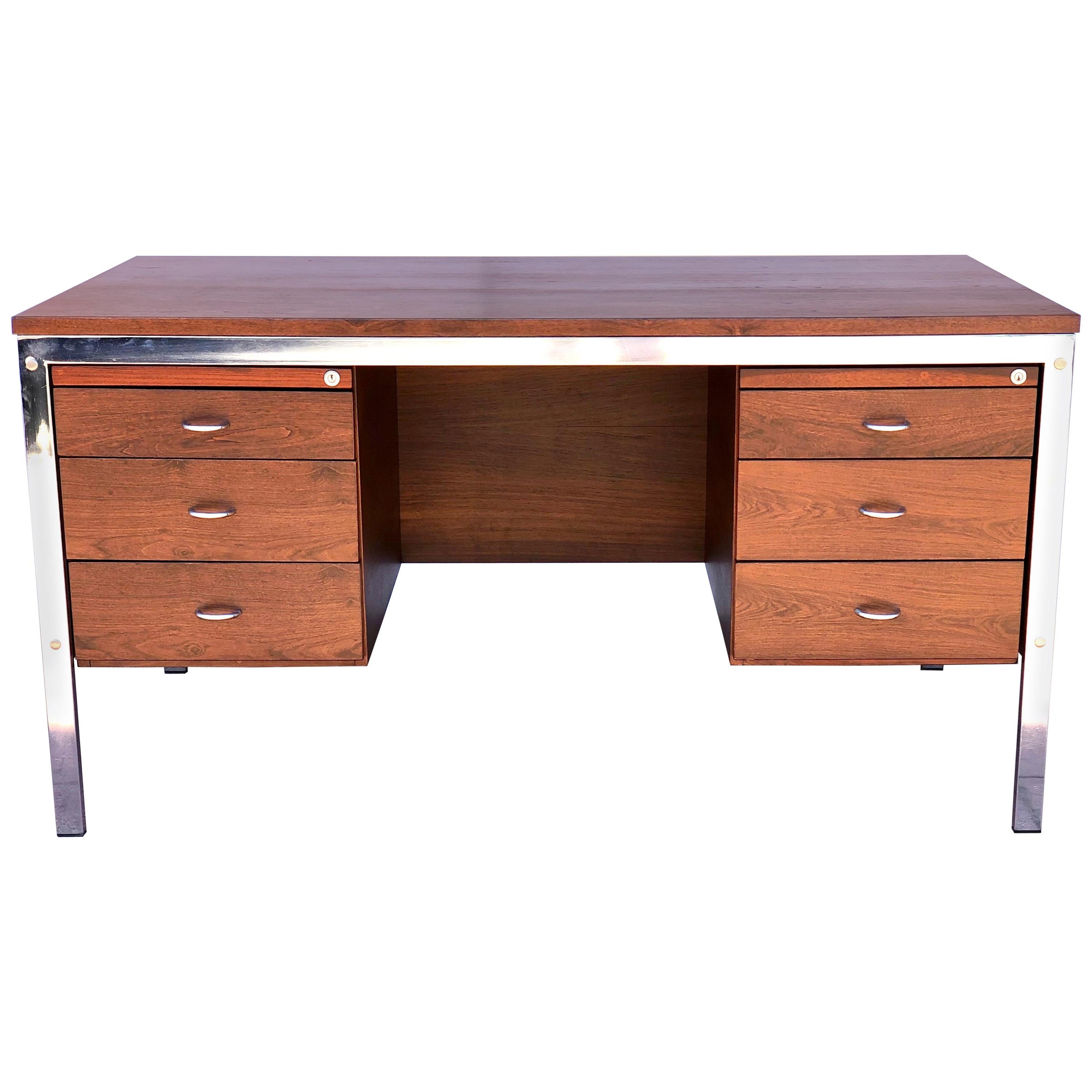 Jean Gillion Executive Desk in Jacaranda Wood for Italma For Sale