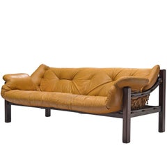 Jean Gillon 'Amazonas' Sofa in Leather and Rosewood