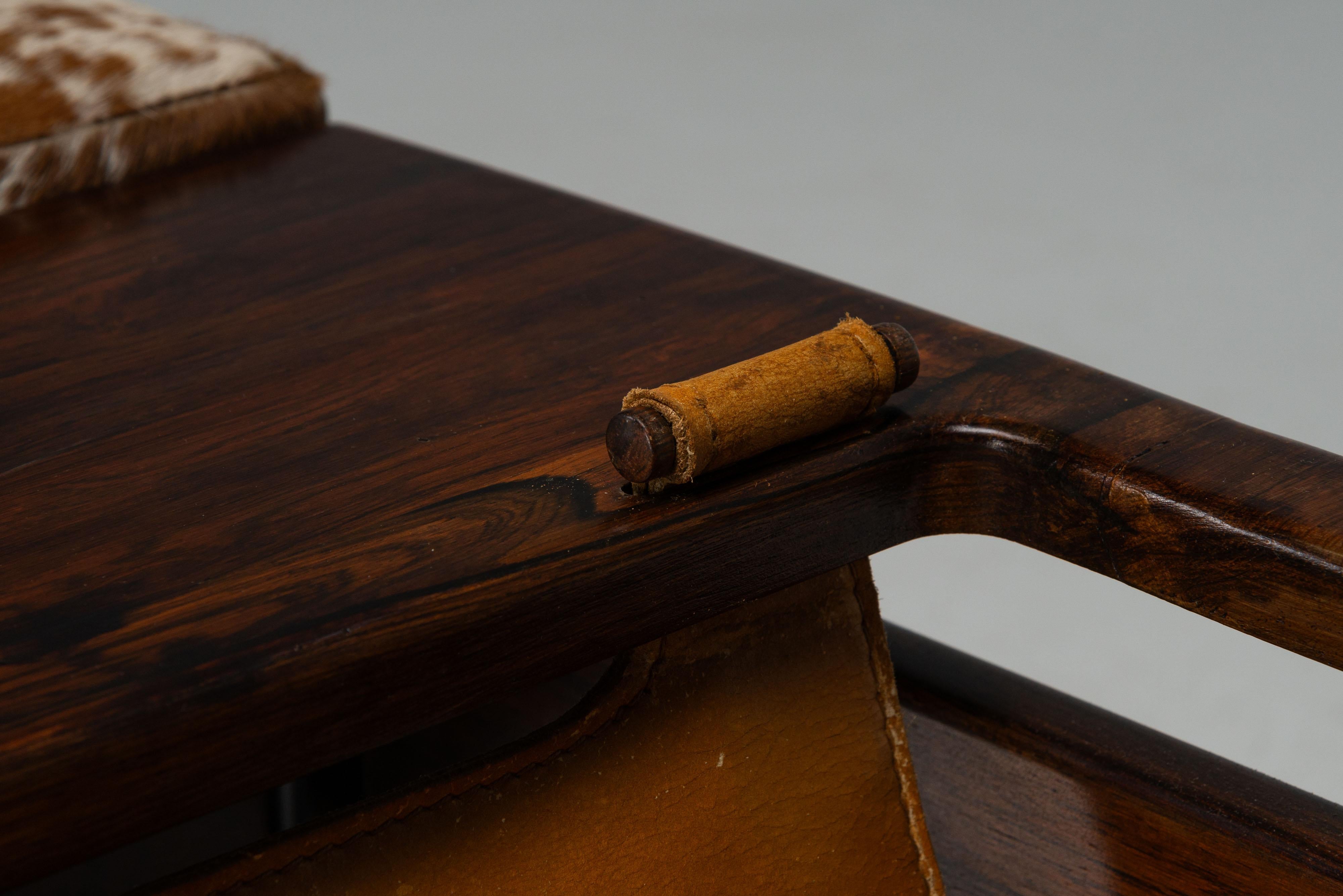 Jean Gillon bench with magazine rack Italma Brazil 1965 For Sale 3