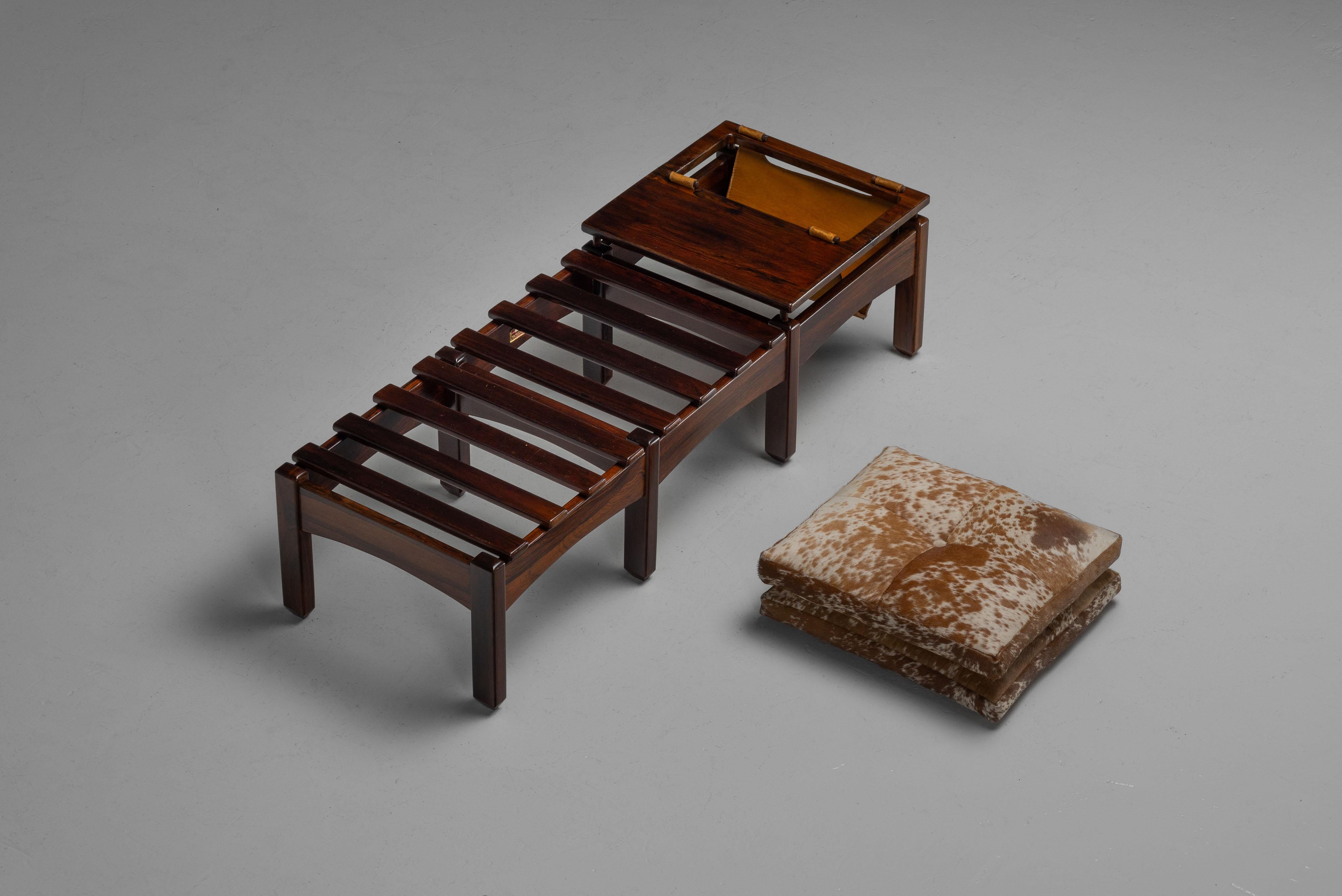 Jean Gillon bench with magazine rack Italma Brazil 1965 For Sale 7