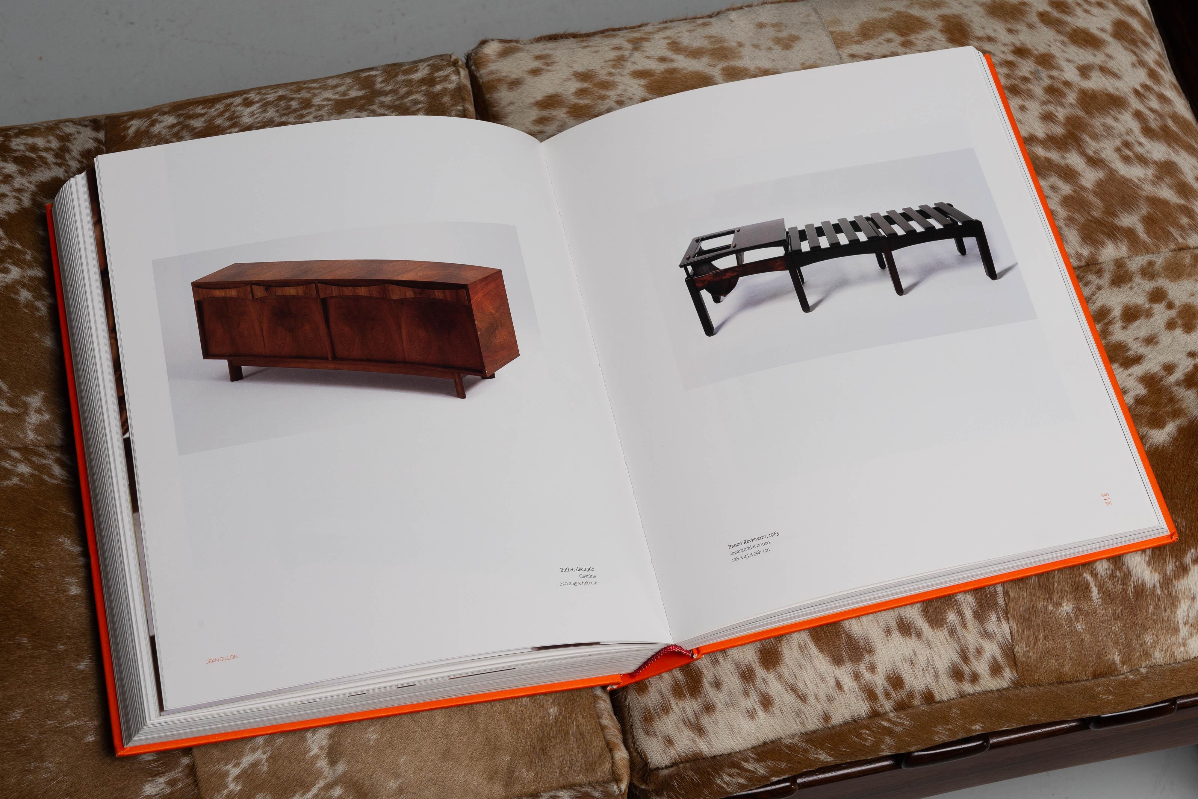 Jean Gillon bench with magazine rack Italma Brazil 1965 For Sale 11
