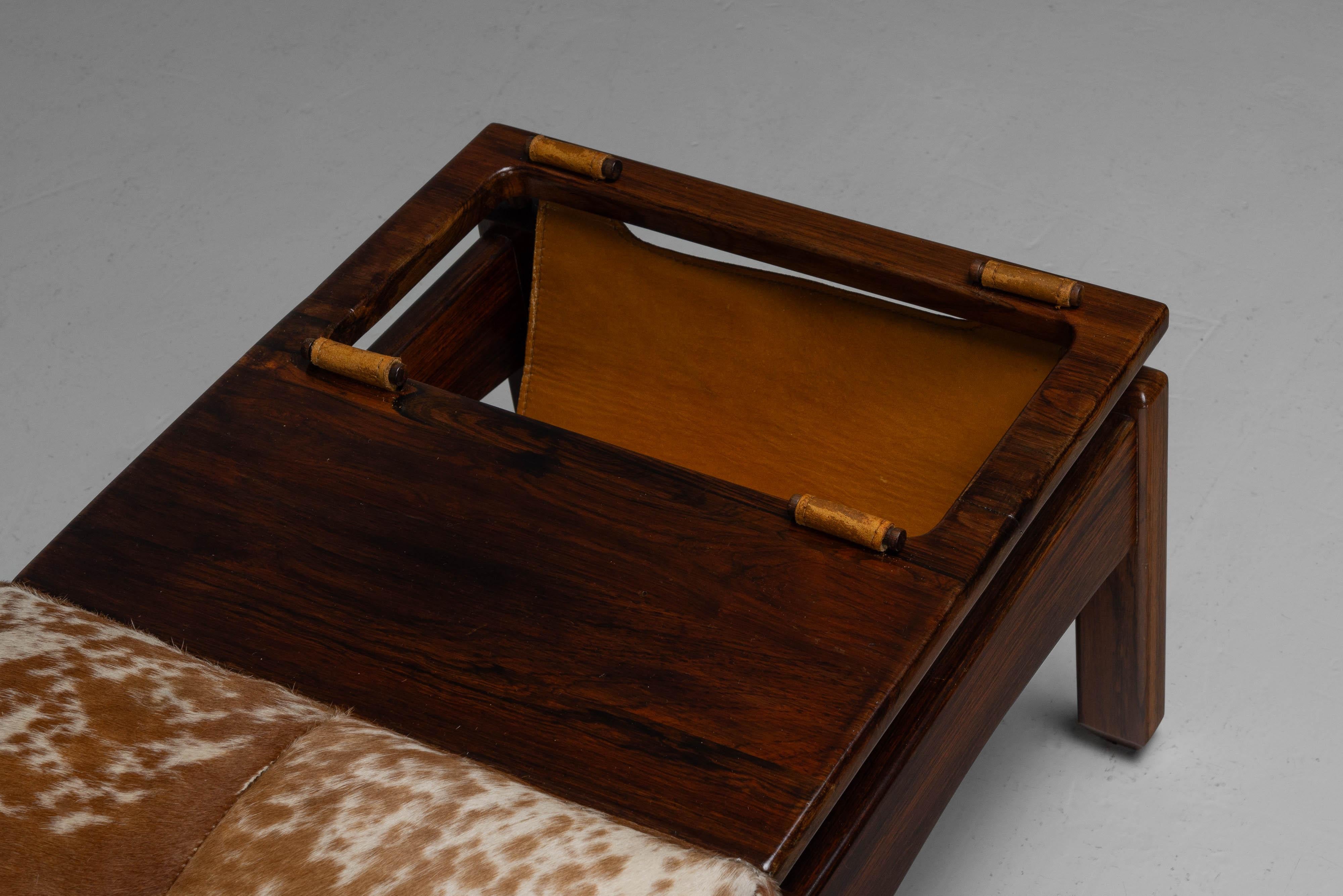 Jean Gillon bench with magazine rack Italma Brazil 1965 For Sale 2
