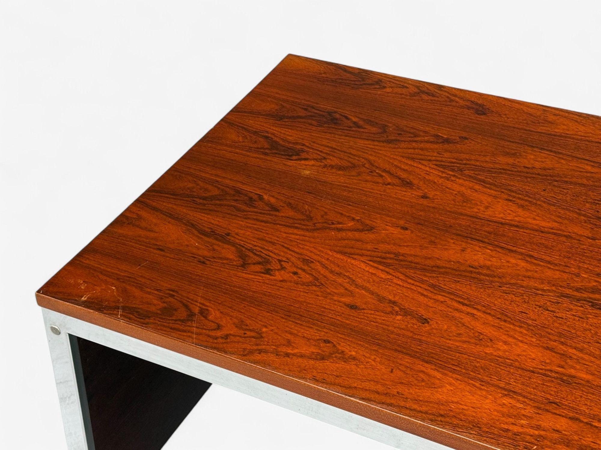 Jean Gillon, Brasilianische Moderne, Jacaranda, Chrom, Schreibtisch, Brasilien, 1960er Jahre im Angebot 1