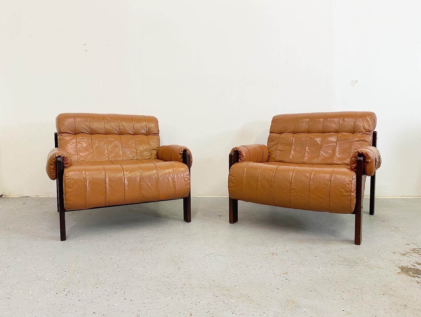 Jean Gillon Brazilian Modern Lounge Chairs, a Pair 6