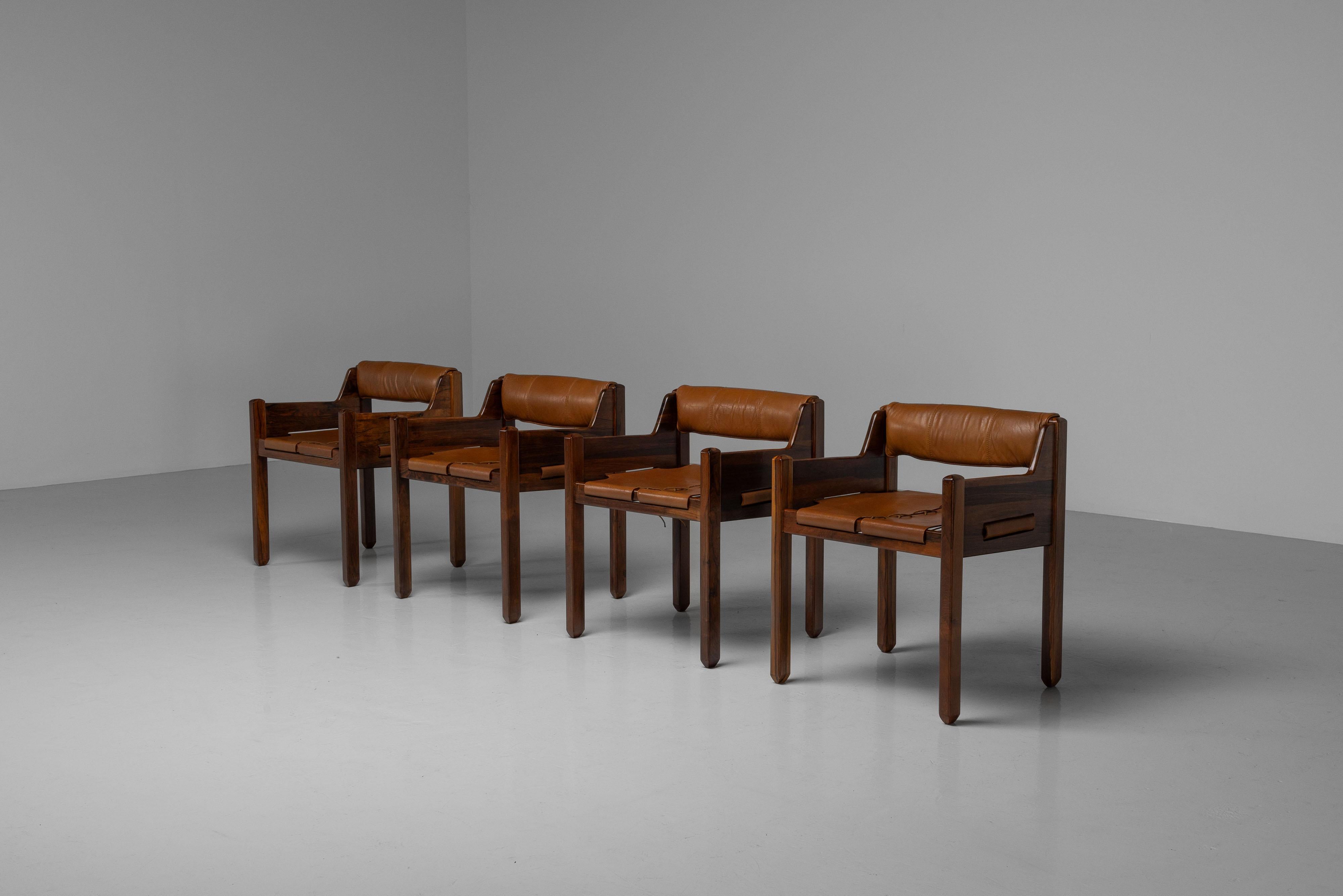 Mid-Century Modern Jean Gillon Déc chairs Italma Woodart Brazil 1968 For Sale