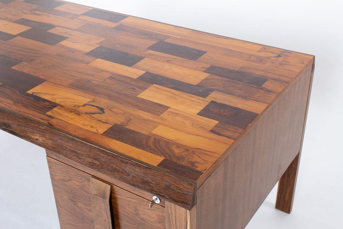 Jean Gillon desk in rosewood for Italma Woodart, 1960s For Sale 3