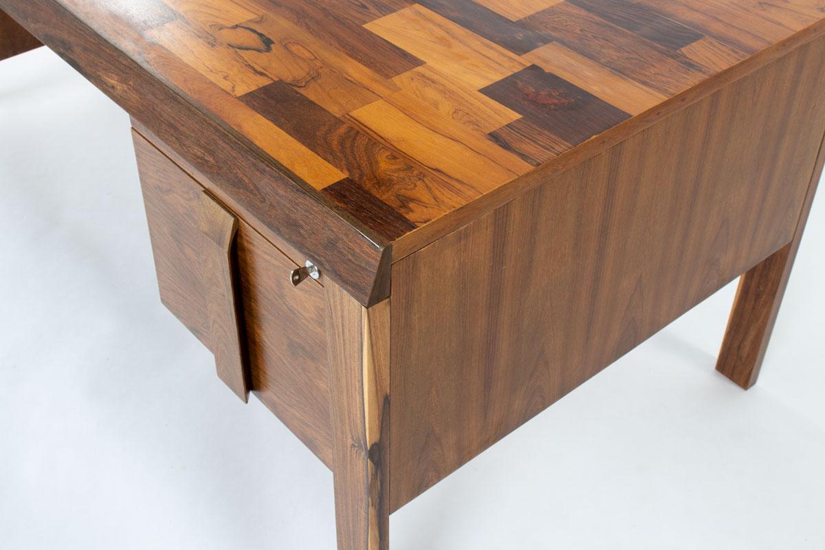 Jean Gillon desk in rosewood for Italma Woodart, 1960s For Sale 6