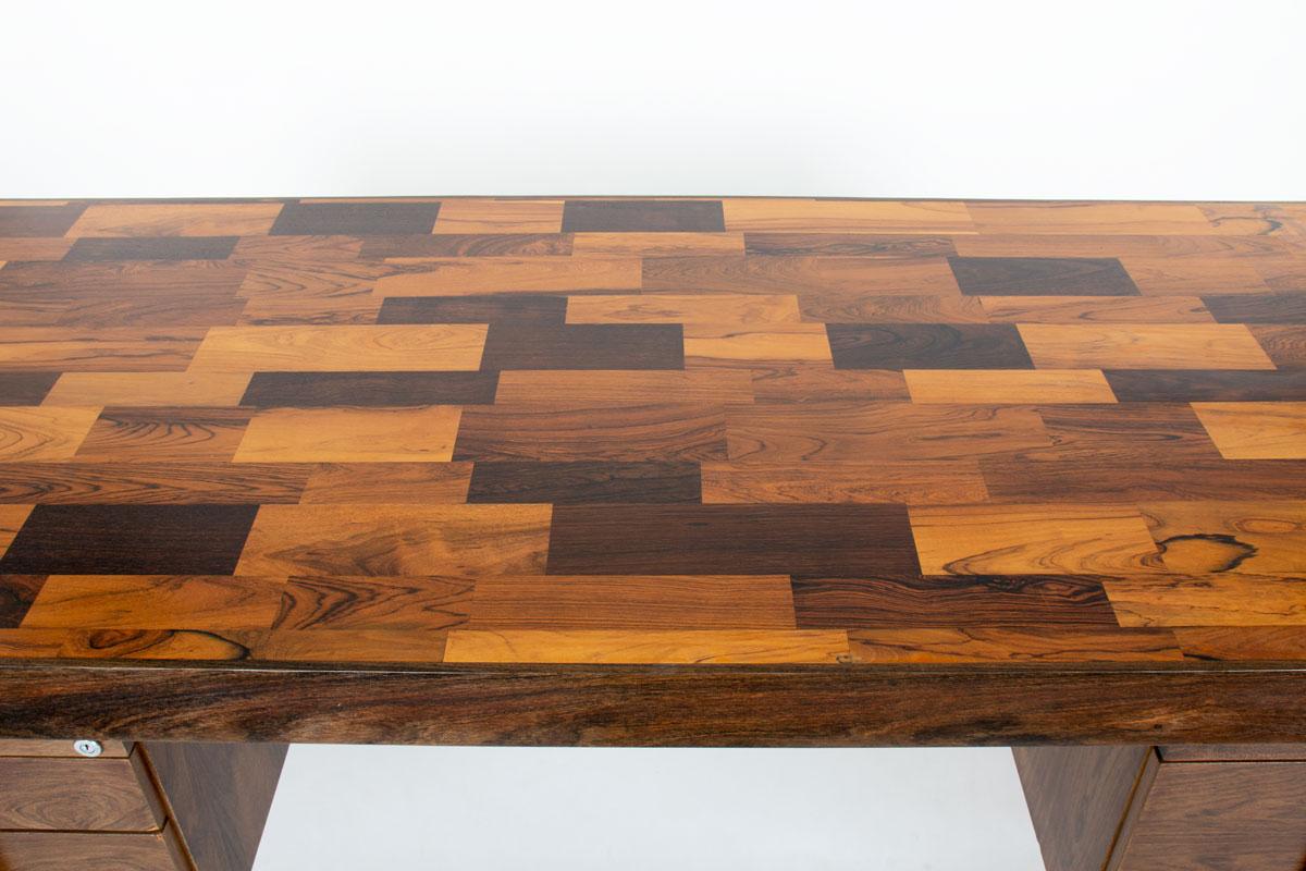 Jean Gillon desk in rosewood for Italma Woodart, 1960s For Sale 7