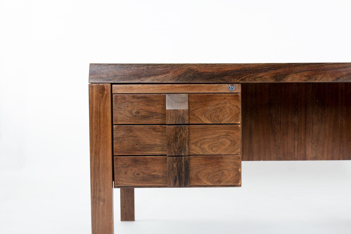 Rosewood Jean Gillon desk in rosewood for Italma Woodart, 1960s For Sale