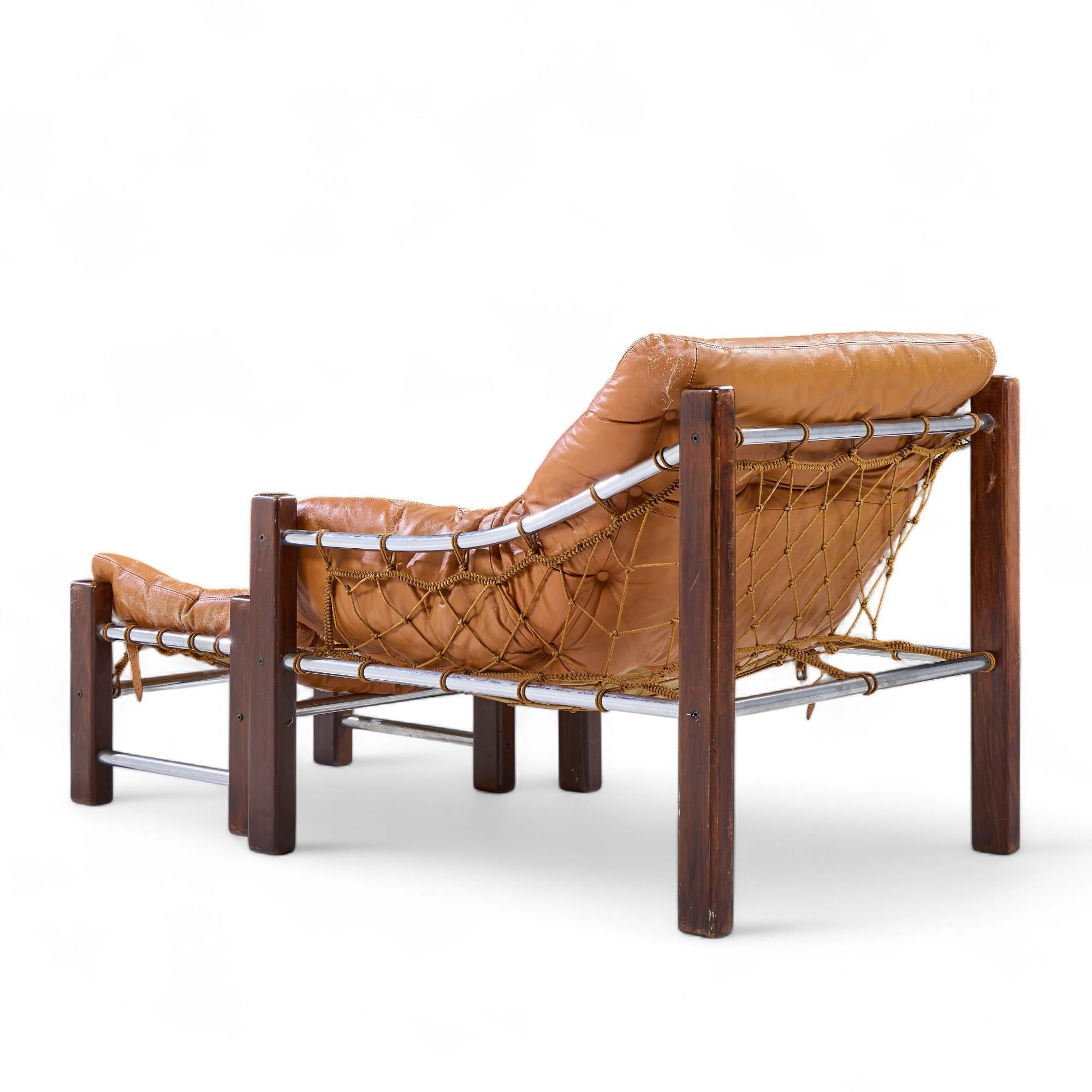 Jean Gillon pour Italma Amazonas Chaise longue et ottoman du milieu du siècle Bon état - En vente à Franklin Park, IL