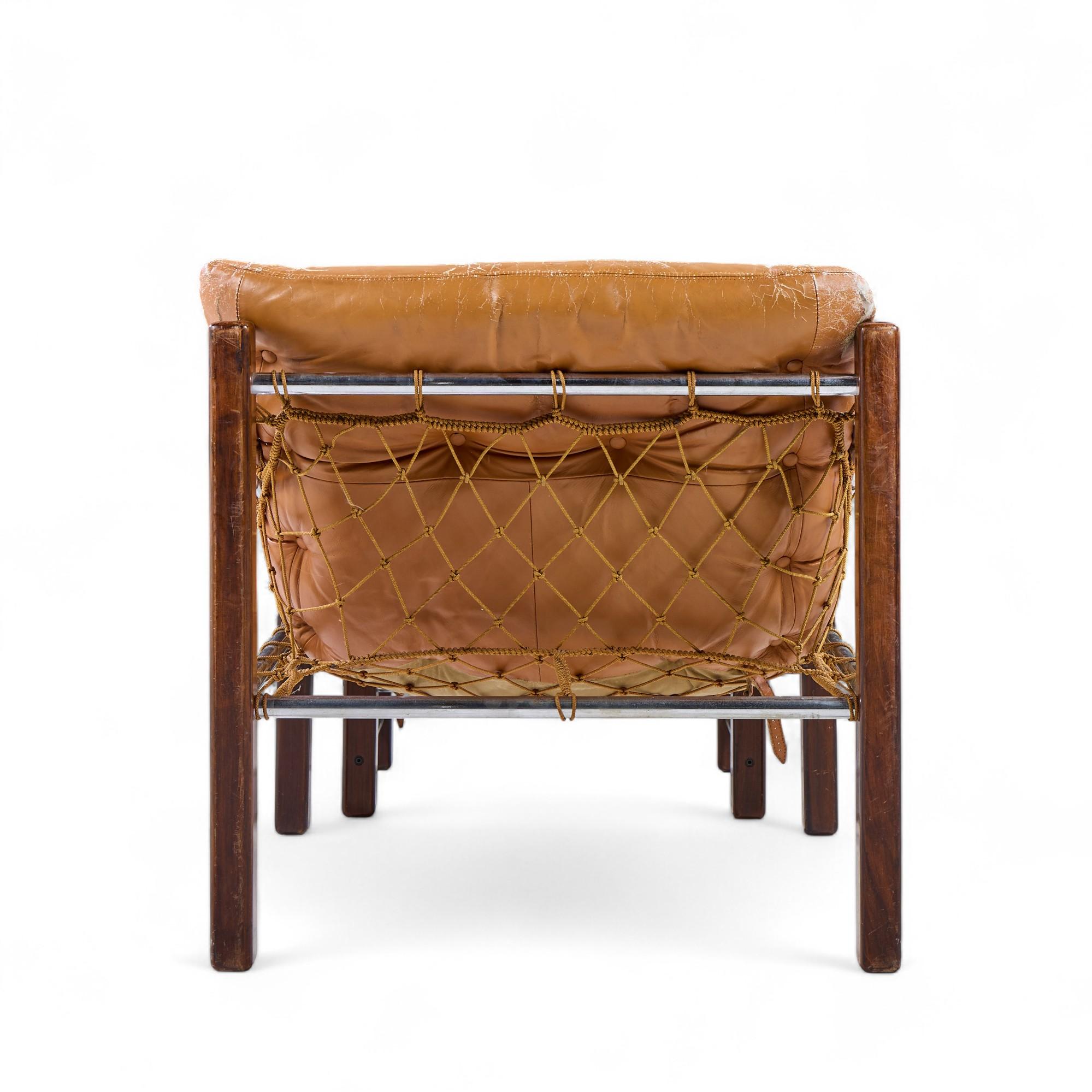 20ième siècle Jean Gillon pour Italma Amazonas Chaise longue et ottoman du milieu du siècle en vente