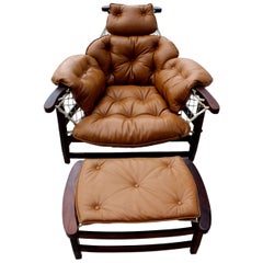 Jean Gillon:: Fauteuil Jangada avec ottoman:: 1968