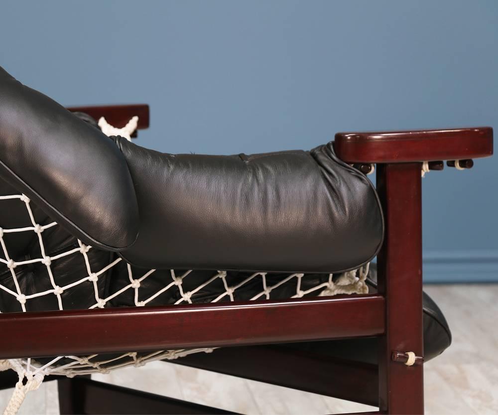 Leather Jean Gillon Jangada Lounge Chair for Wood Art
