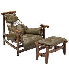 Used Jean Gillon Jangada Lounge Chair with Ottoman