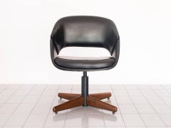 Jean Gillon Office Chair in Louro Preto Wood and Iron, Brazil, Late 1960s