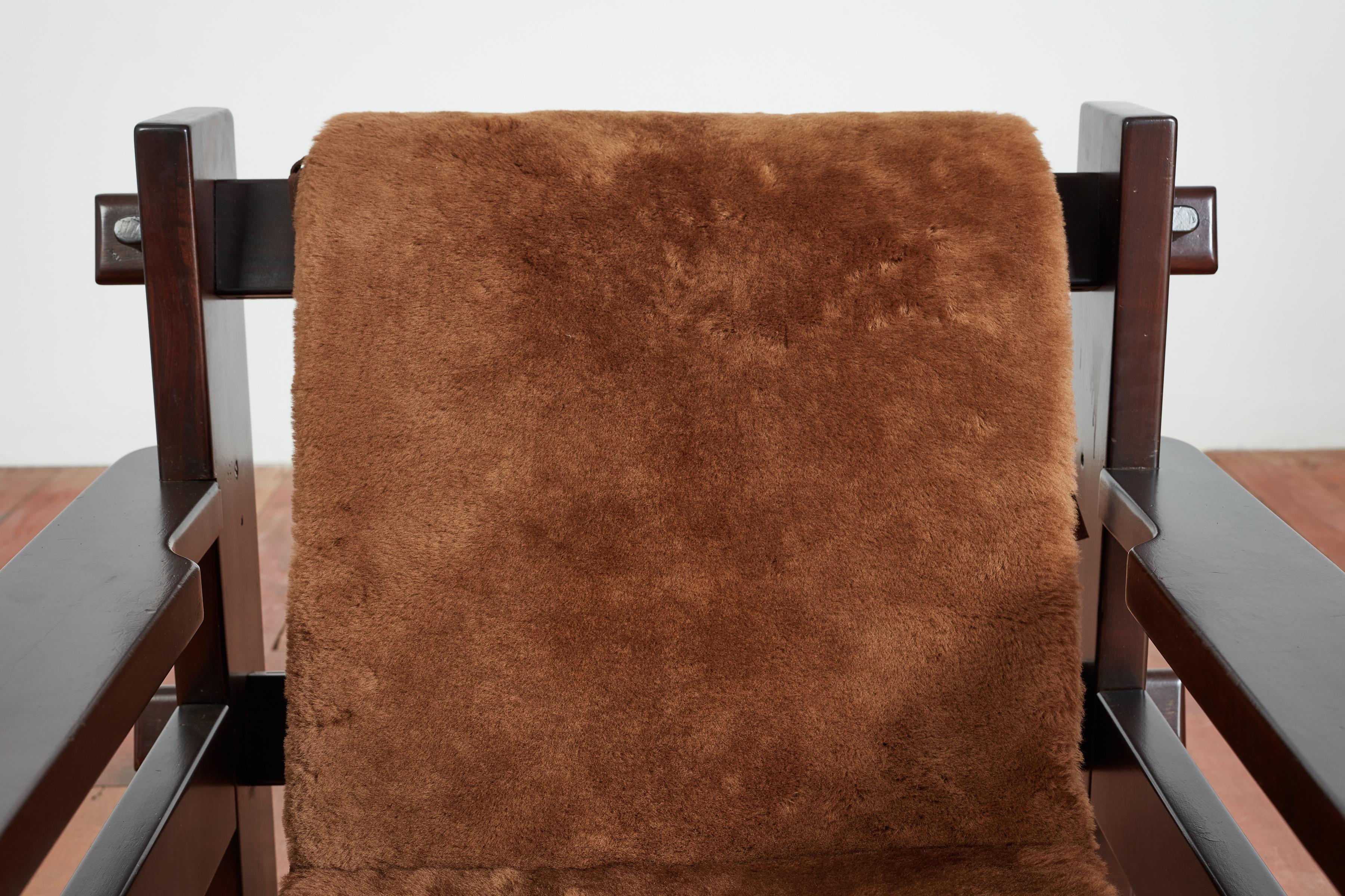 Jean Gillon Paddle Shearling Arm Chairs For Sale 14