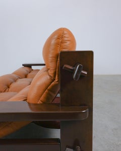 Jean Gillon Sofá Paddle Cuero Para Probel, 1960