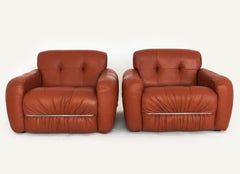 Jean Gillon Pair of Club Chairs by Probel Brazil