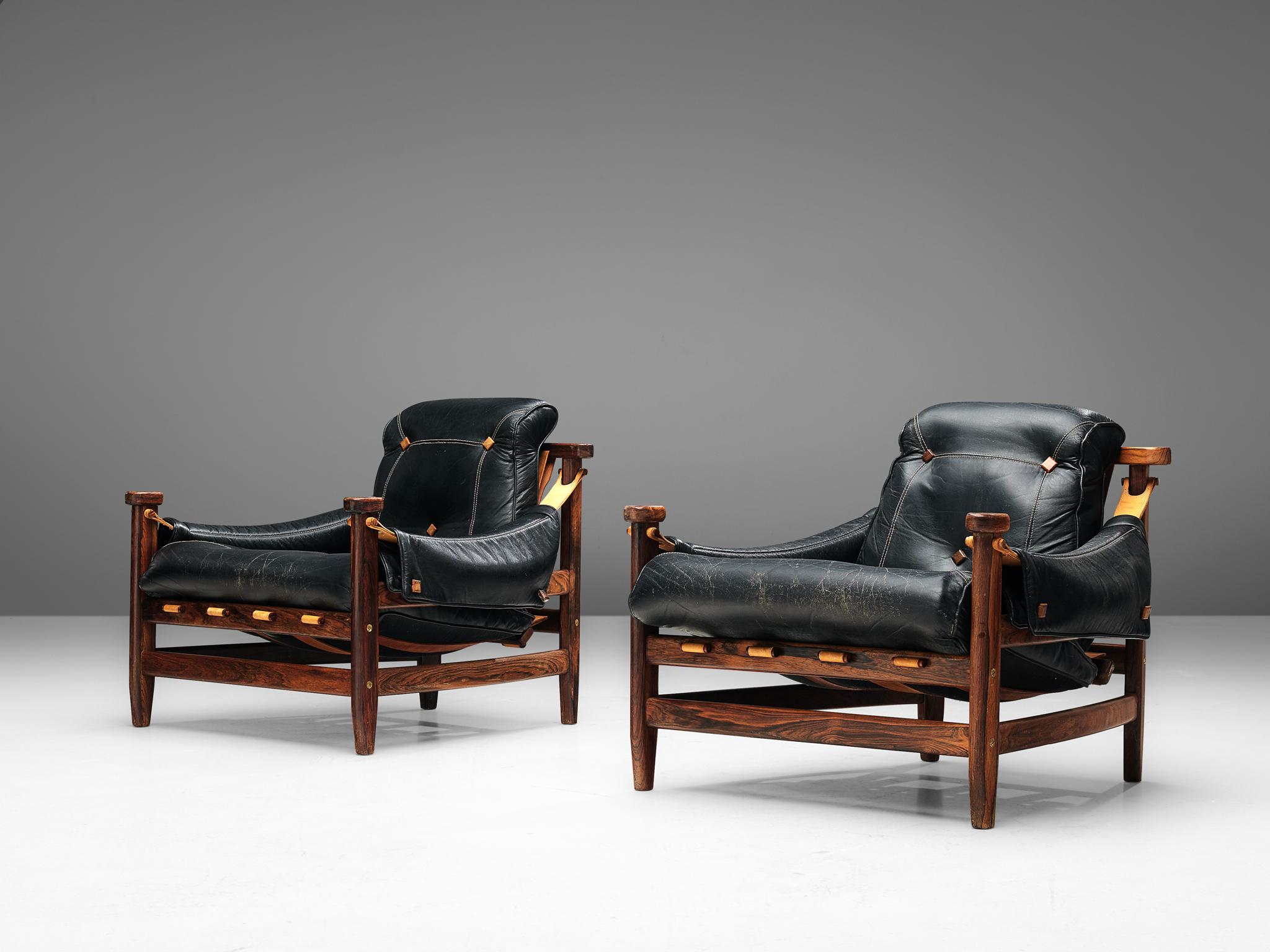 Brazilian Jean Gillon Pair of Easy Chairs 