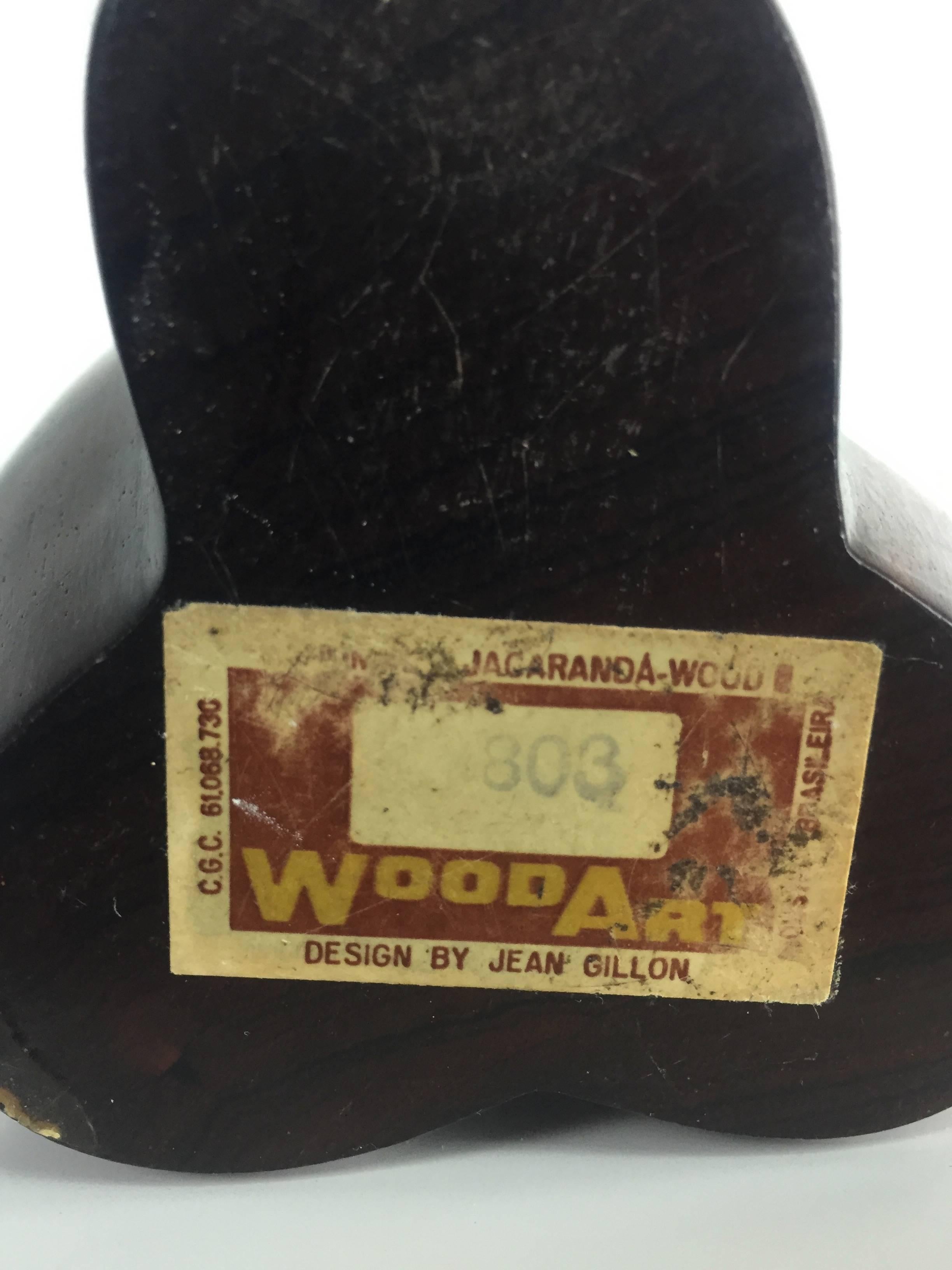 20th Century Jean Gillon Pipe Stand in Jacaranda for Italma Wood Art Midcentury