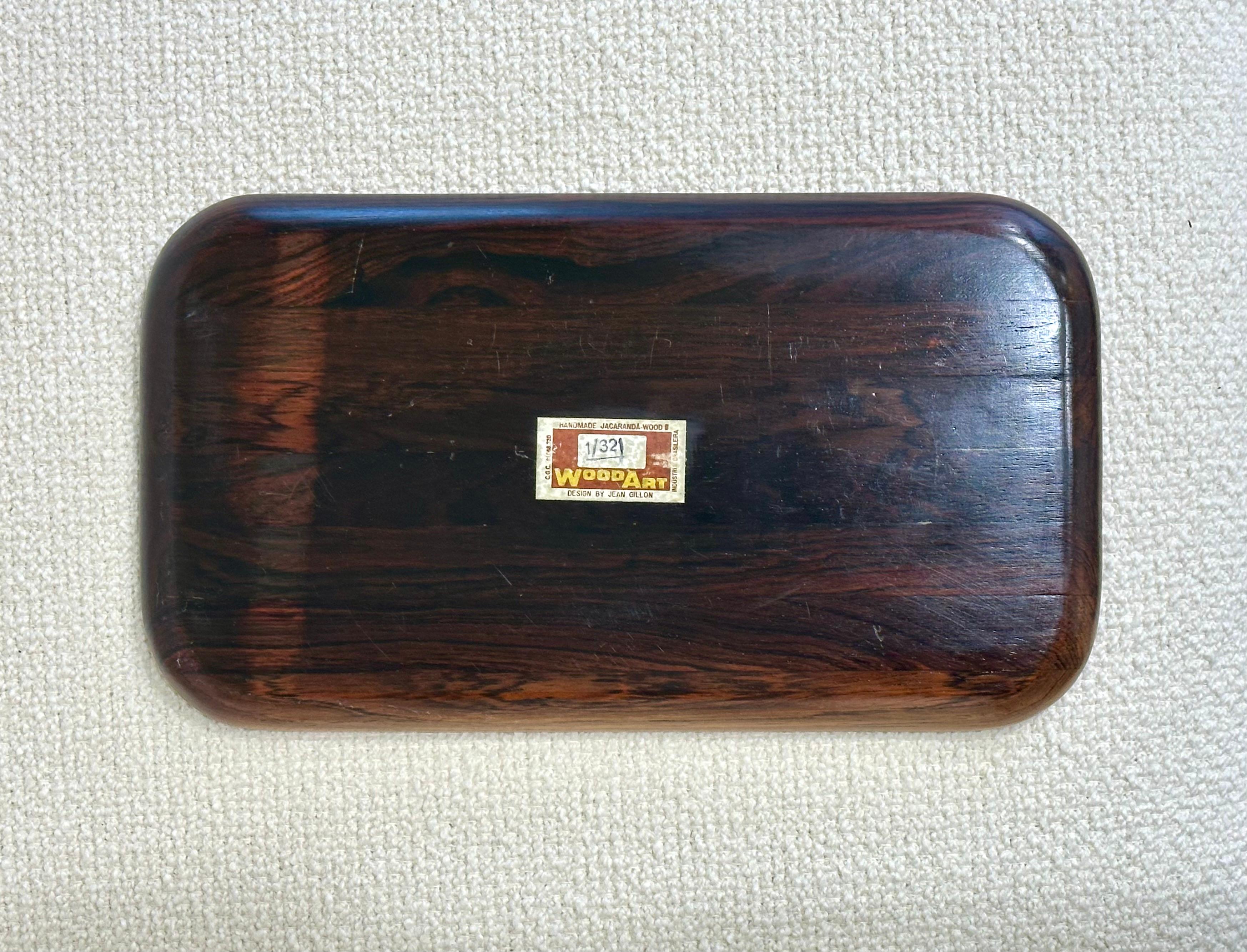 Mid-Century Modern Jean Gillon. Rectangular tray, model 321, c. 1960 For Sale