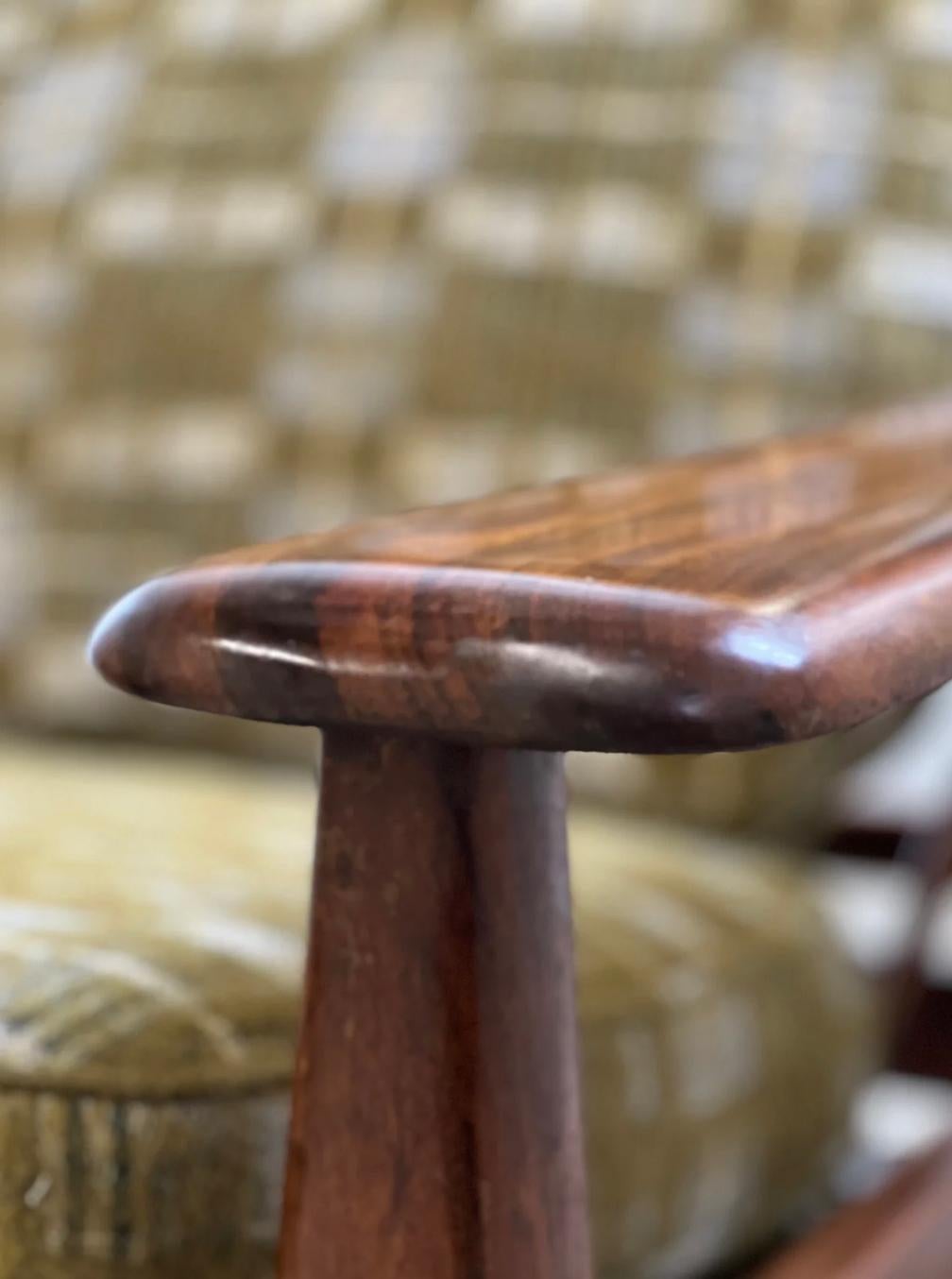 Cuir Jean Gillon fauteuils de salon en bois de rose Brésil des années 1960 en vente