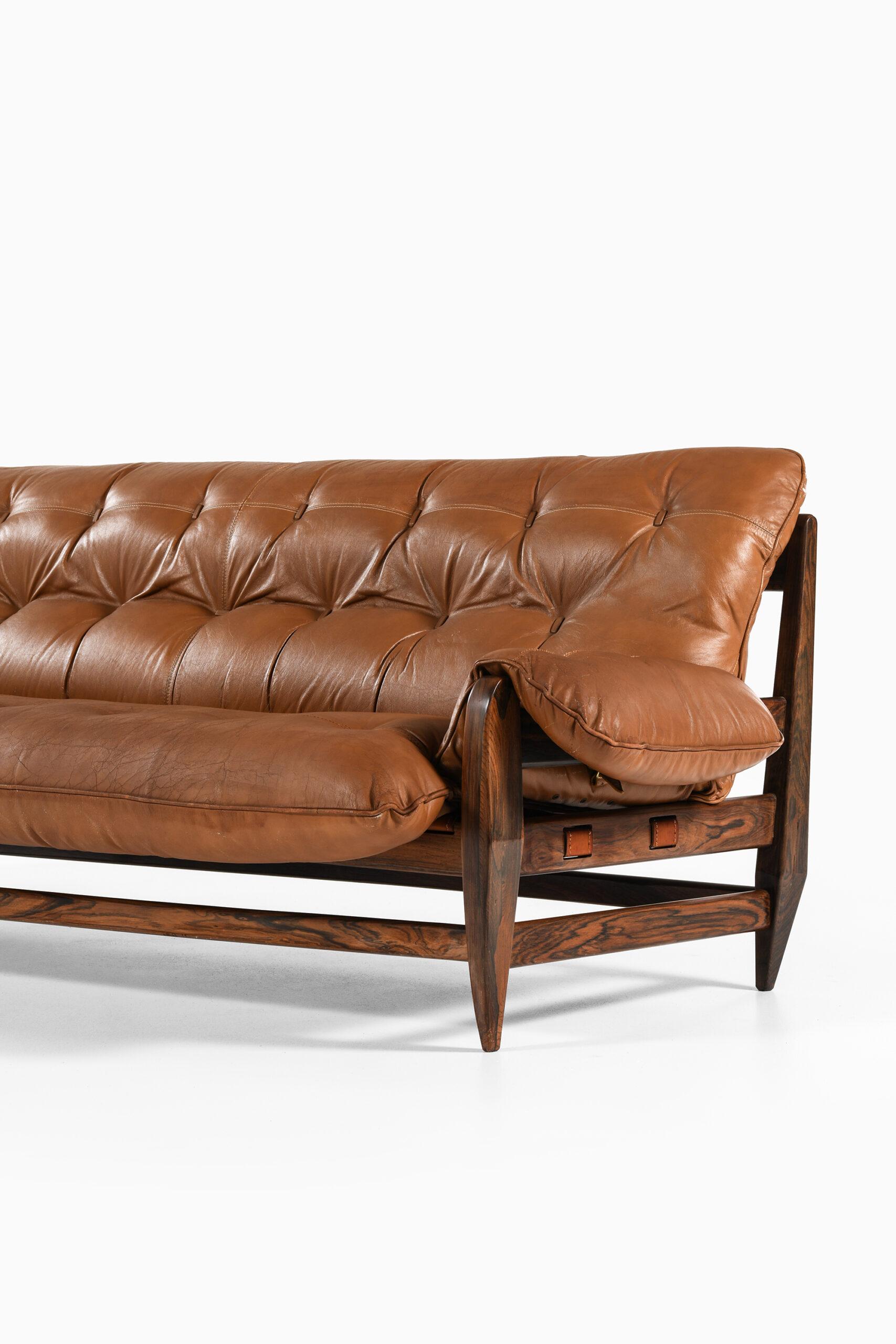 Brass Jean Gillon Sofa Produced by Wood Art in Brazil For Sale