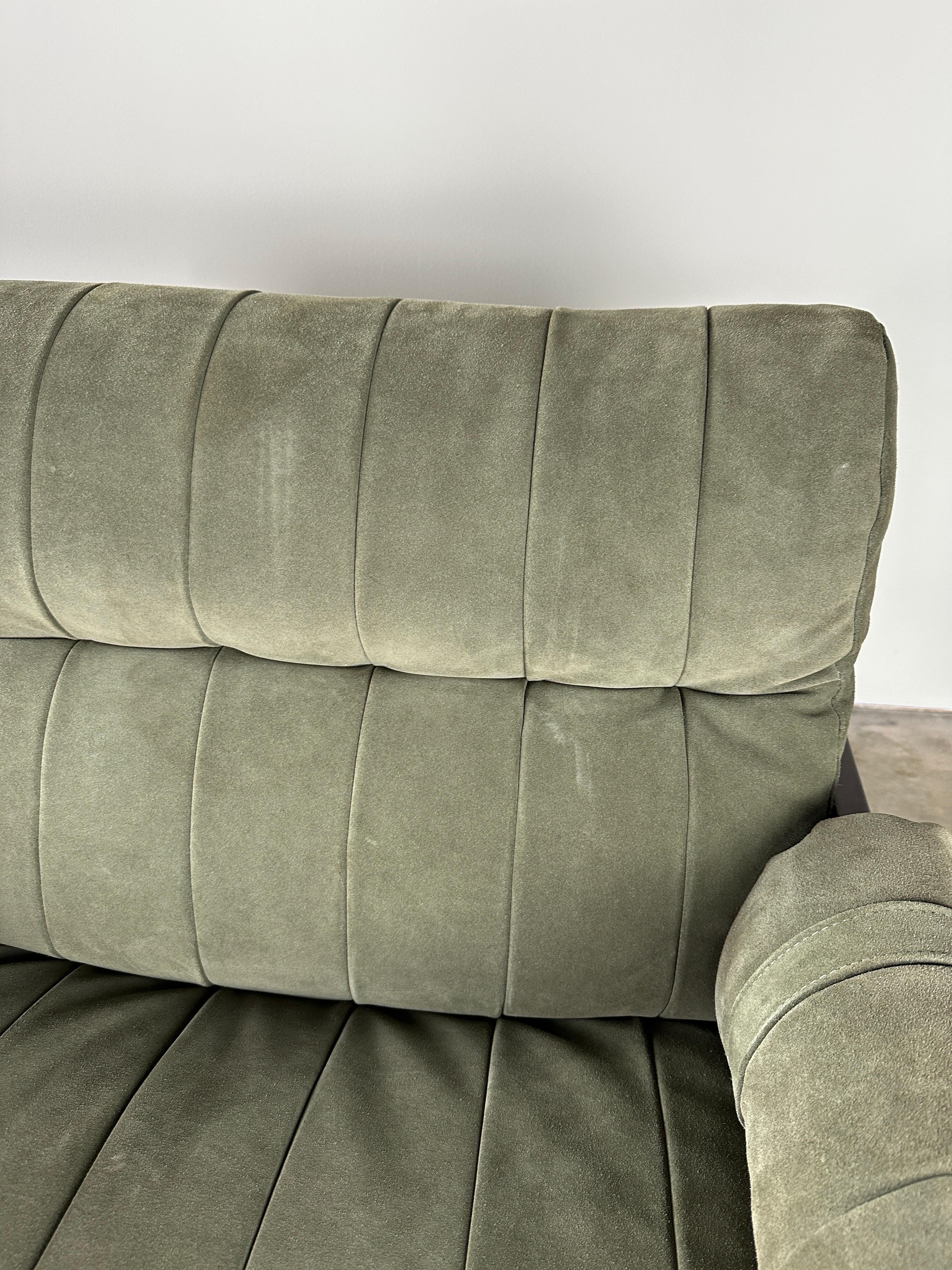Jean Gillon Suede and Rosewood Arm Chair 3