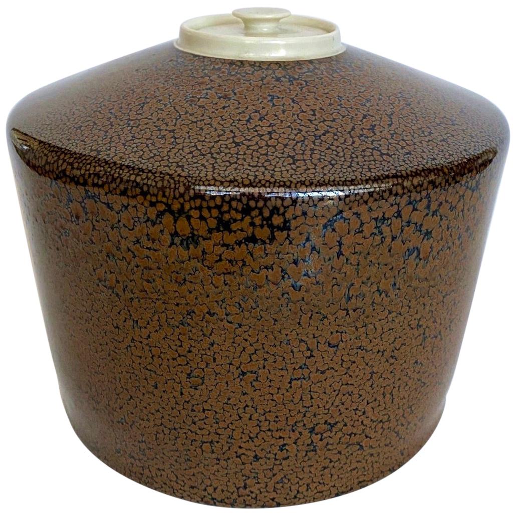 Jean Girel Mottled Glazed Porcelain Vase / Box