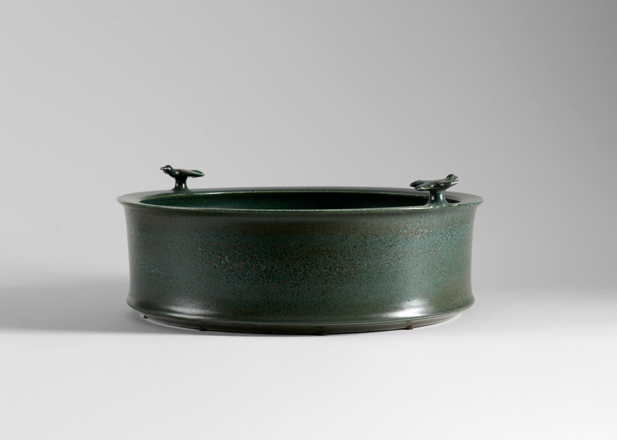 Jean Girel, Stormy Sea, Coupe aux Oiseaux, Grüne Schale, Frankreich, 2011 (Französisch) im Angebot
