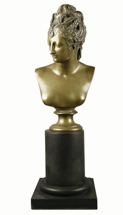 Grande sculpture de Buste de Diane de Poitiers, 18ème siècle