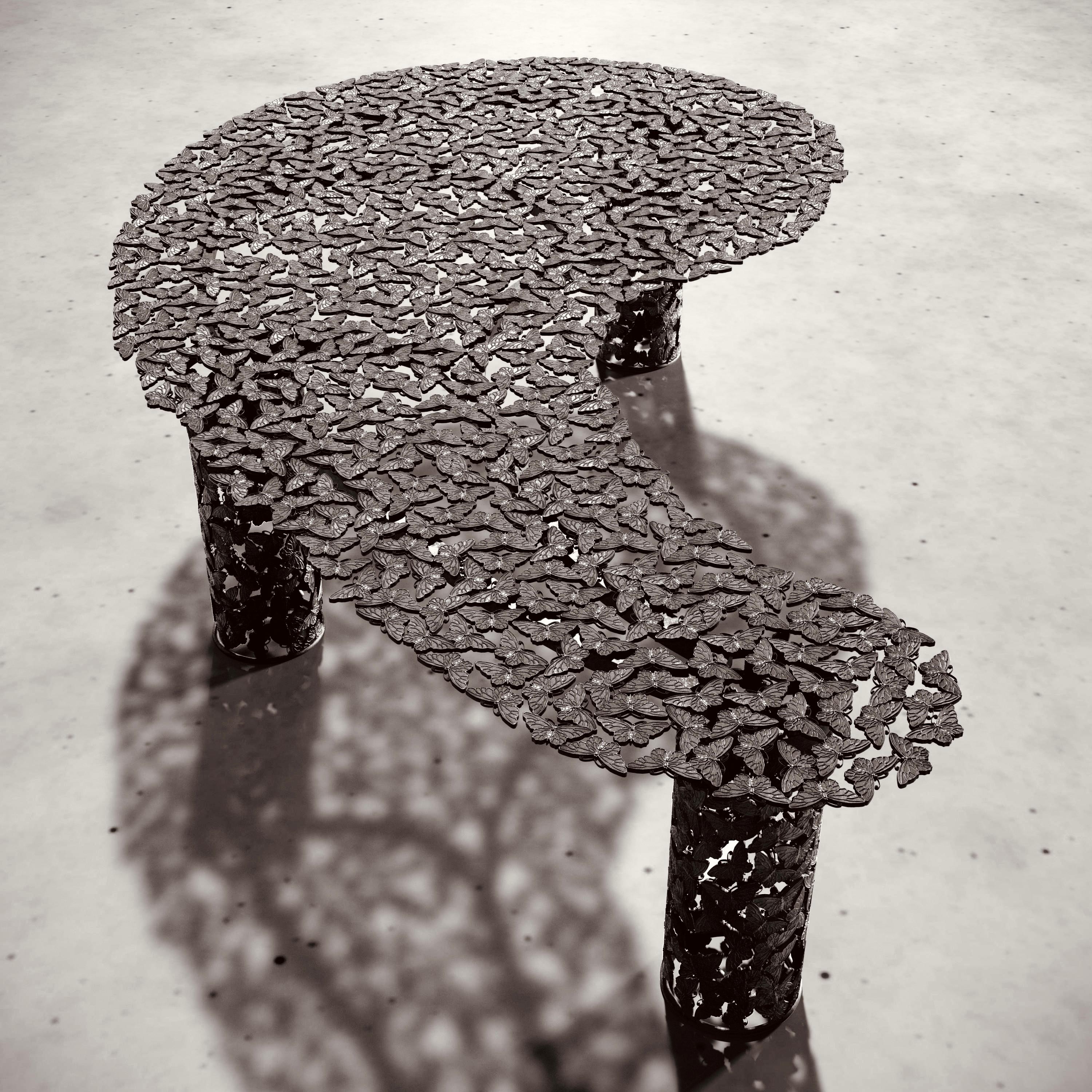 Table basse d'intérieur ou d'extérieur Jean Green Bronze Lost Wax Cast Butterfly Neuf - En vente à Fiesole, Florence