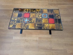 Jean Gregorieff Coffee Table by Roche Bobois, Glazed Ceramic, 1970