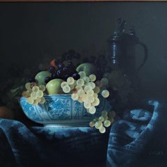 Vintage Still life with a Chinese bowl by Jean Grimal
