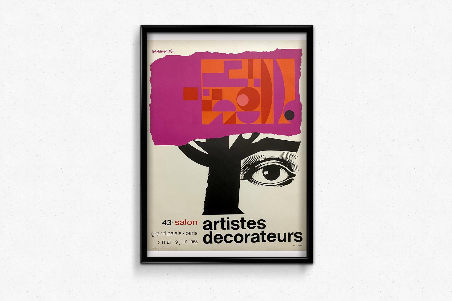 Beautiful poster made in 1963 by Jean Gueillet to promote the 43rd exhibition of artists and decorators held at the Grand Palais in Paris.

Exhibition - Abstract - Grand Palais

S.A. Courbet - Paris