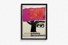 1963 Original poster 43rd exhibition Artists and decorators Grand Palais Paris