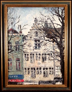 Antwerpen - Mitte des 20. Jahrhunderts belgische postimpressionistische Straßenlandschaftsmalerei
