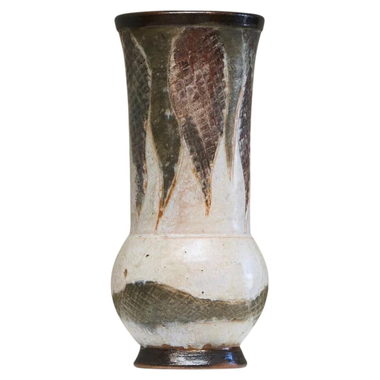 Vaso in ceramica dello Studio Pottery di Jean Guyaux, Belgio, anni '60