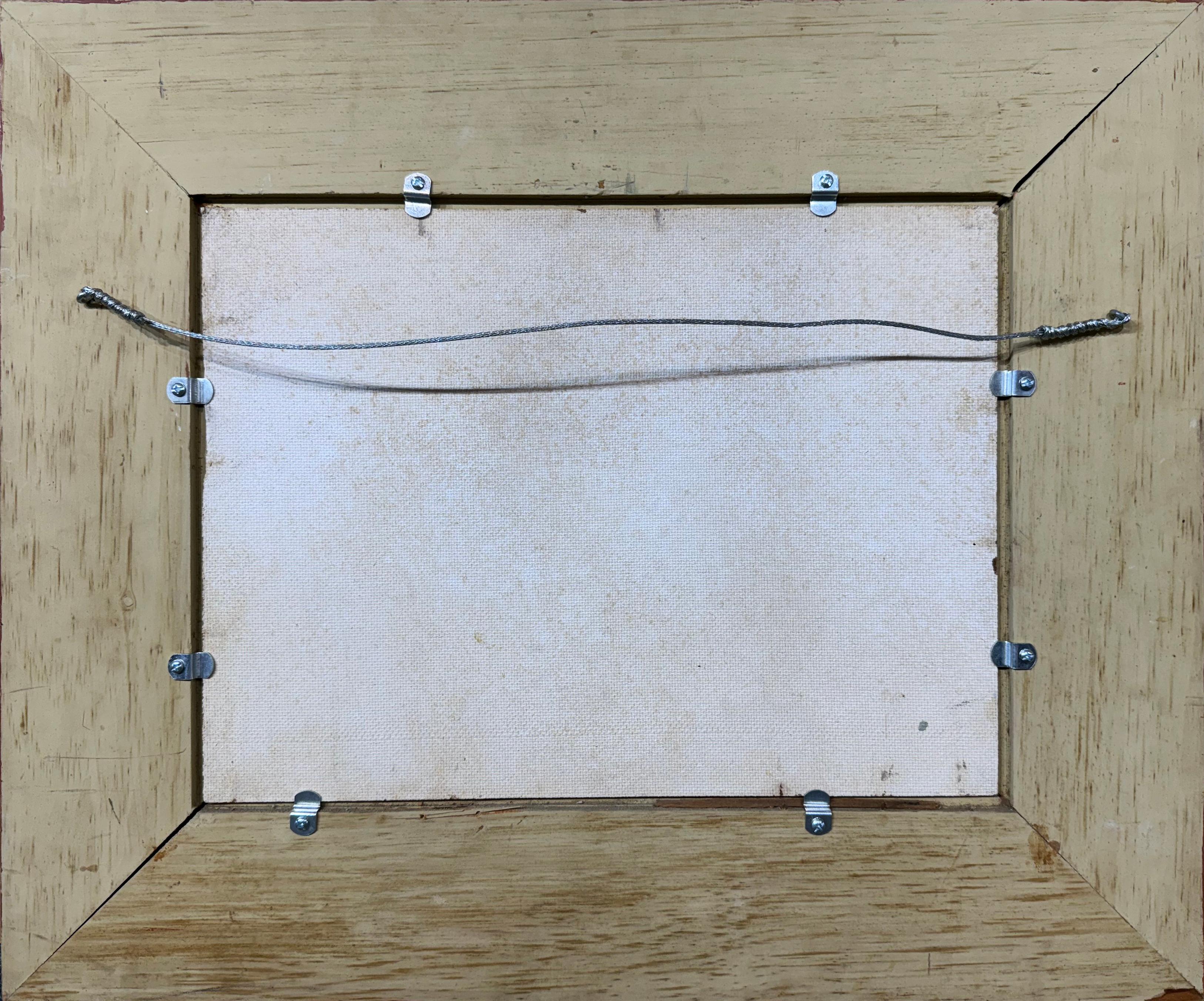 Ferme du comté de Bucks en hiver, paysage par un peintre d'art populaire de Pennsylvanie - Painting de Jean Halter